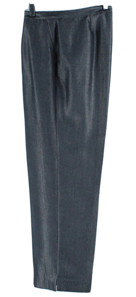 Norton McNaughton Sz 12 x 29.5 Navy Sheen Rayon Poly Unlined Trouser Pant