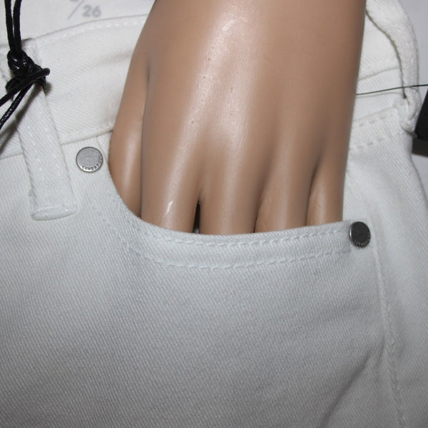 Liverpool NEW $79 Penny Sz 26 x 27 Bright White Pockets Skinny Ankle Cotton Jean