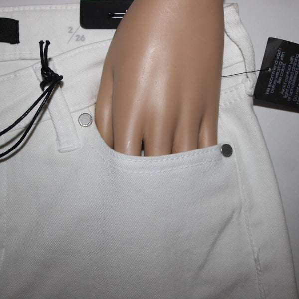 Liverpool NEW $79 Penny Sz 26 x 27 Bright White Pockets Skinny Ankle Cotton Jean