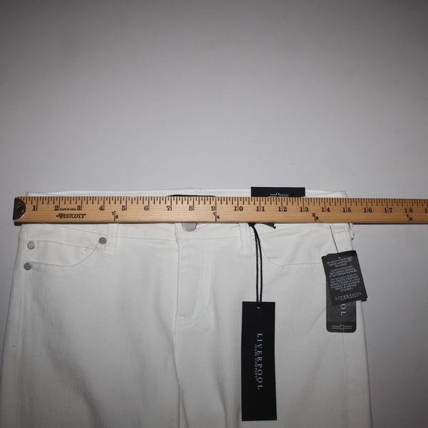 Liverpool NEW $79 Penny Sz 26 x 27 Bright White Pockets Skinny Ankle Cotton Jean