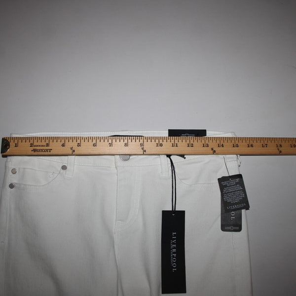 Liverpool NEW $79 Penny Sz 26 x 27 Bright White Pockets Skinny Ankle Cotton Jean