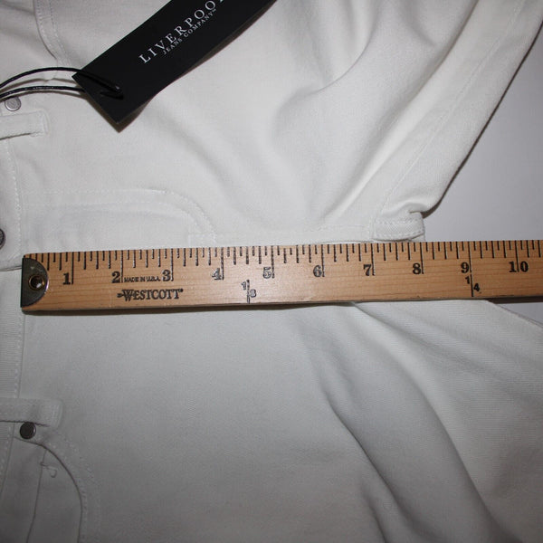 Liverpool NEW $79 Penny Sz 26 x 27 Bright White Pockets Skinny Ankle Cotton Jean