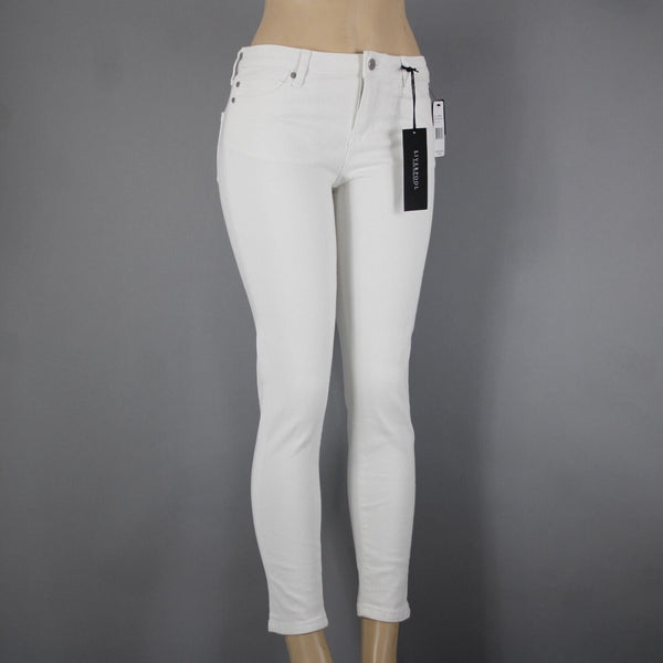 Liverpool NEW $79 Penny Sz 26 x 27 Bright White Pockets Skinny Ankle Cotton Jean
