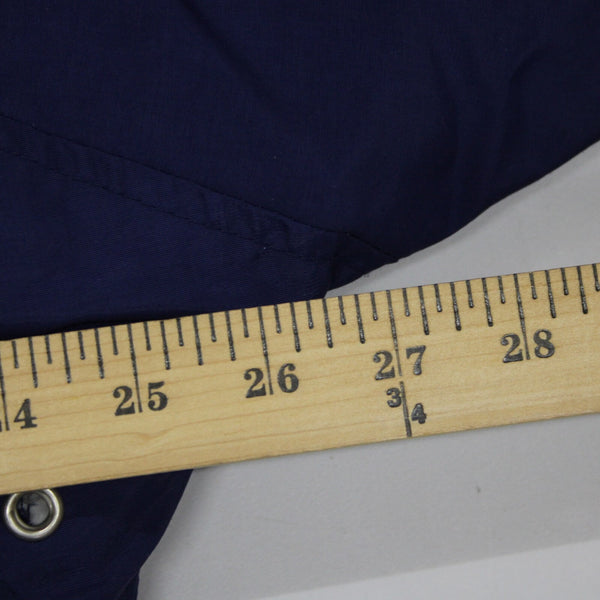 World Famous Skiing Sz M Navy Blue Red Collared Pockets 100% Nylon Jacket
