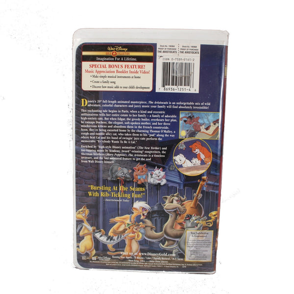 Disney VHS Gold Collection The Aristo Cats VHS