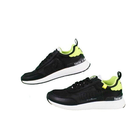 John Richmond NEW Sz 39 Black Lime White Lace Up Womens Athletic Shoes