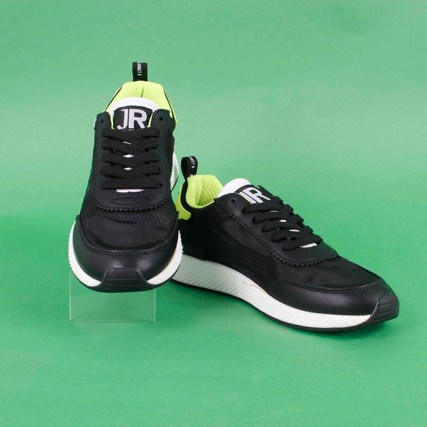 John Richmond NEW Sz 39 Black Lime White Lace Up Womens Athletic Shoes