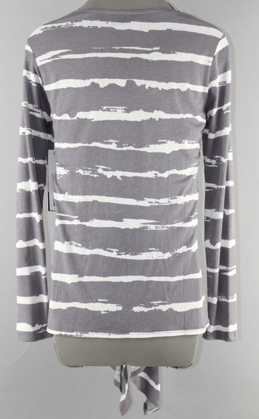 Tribal NWT $79 Sz S Grey White Modal Cotton Blend Open Jersey Jacket
