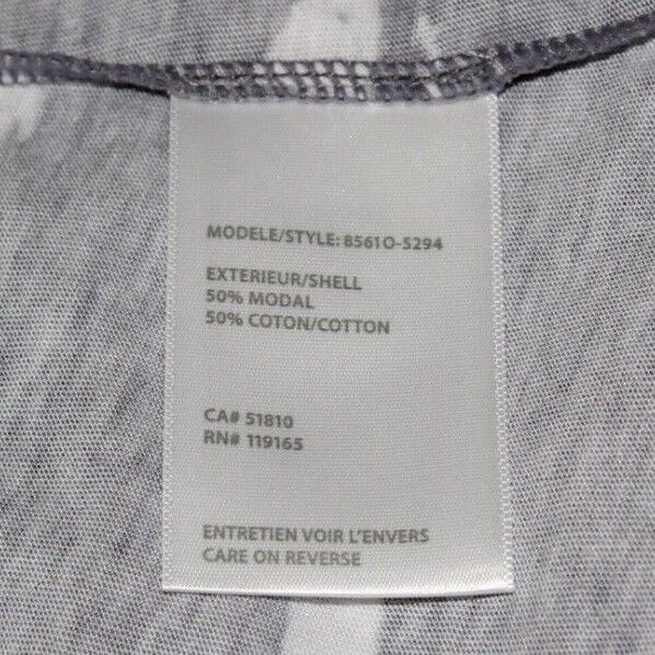 Tribal NWT $79 Sz S Grey White Modal Cotton Blend Open Jersey Jacket