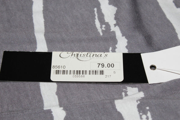 Tribal NWT $79 Sz S Grey White Modal Cotton Blend Open Jersey Jacket