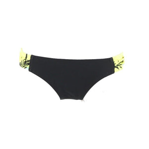 Xhilaration NEW Sz M Black Lime Multi Nylon Spandex Poly Bikini Bottom 256R
