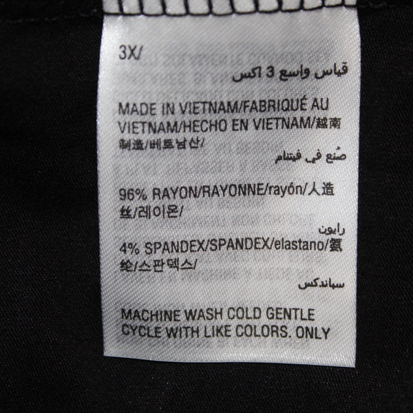 Alfani Top NEW $50 Sz 3X Black White Purple Floral Rayon Spandex Top