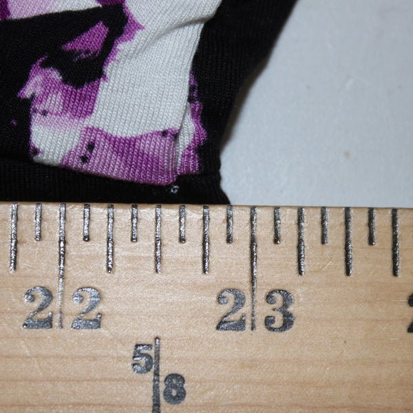 Alfani Top NEW $50 Sz 3X Black White Purple Floral Rayon Spandex Top