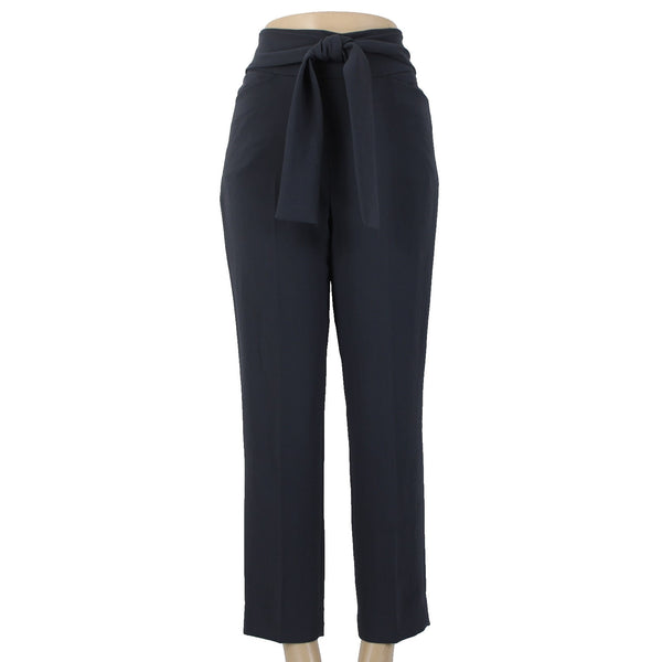 Wilfred Pant Sz 6 x 27 Dark Gray Pockets Side Zip Tie Polyester Silk Pant