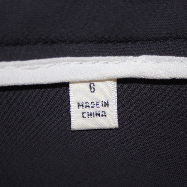 Wilfred Pant Sz 6 x 27 Dark Gray Pockets Side Zip Tie Polyester Silk Pant