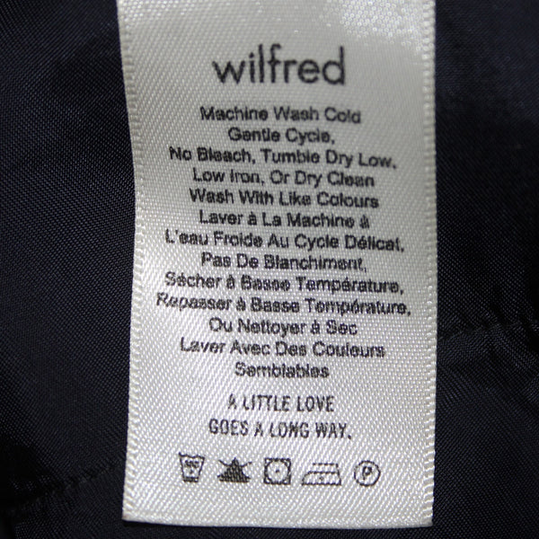 Wilfred Pant Sz 6 x 27 Dark Gray Pockets Side Zip Tie Polyester Silk Pant