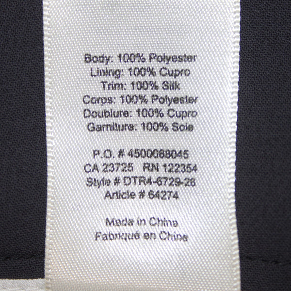 Wilfred Pant Sz 6 x 27 Dark Gray Pockets Side Zip Tie Polyester Silk Pant