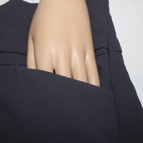 Wilfred Pant Sz 6 x 27 Dark Gray Pockets Side Zip Tie Polyester Silk Pant