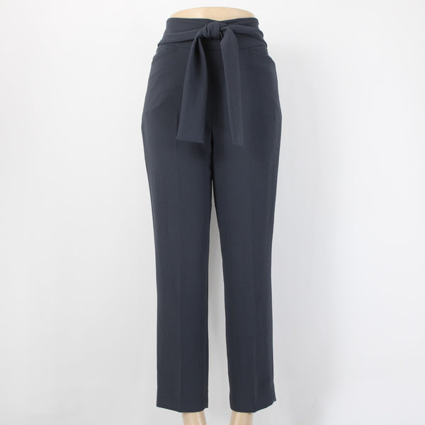 Wilfred Pant Sz 6 x 27 Dark Gray Pockets Side Zip Tie Polyester Silk Pant