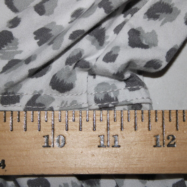 Style Co NEW $49 Sz 14 x 30 Gray White Animal Prnt Mid Rise Straight Cotton Pant