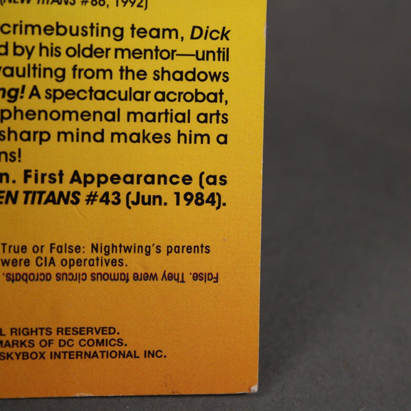 DC Comics 1993 Cosmic Teams NEW TITANS NIGHTWING #59 Skybox Trading Card