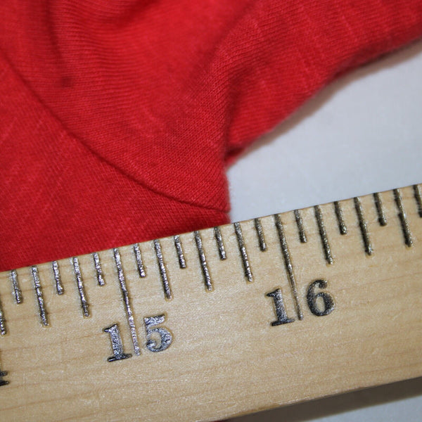 Sundry Sz 2 Red Pleated Long Sleeve Layered Runched Cotton Spandex Dress