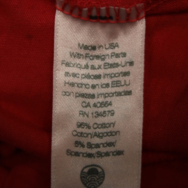 Sundry Sz 2 Red Pleated Long Sleeve Layered Runched Cotton Spandex Dress