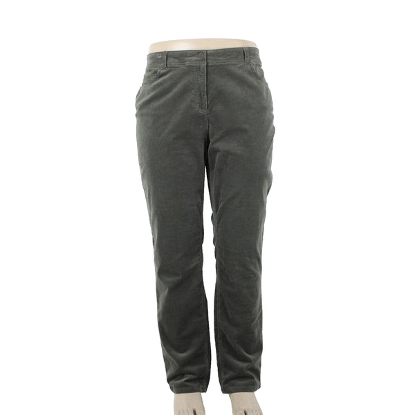 Chicos NEW $89 Sz 3 x 31 Evergreen Green Corduroy Slim Cotton Spandex Pant