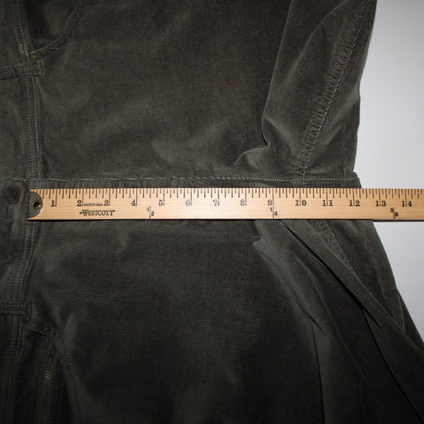 Chicos NEW $89 Sz 3 x 31 Evergreen Green Corduroy Slim Cotton Spandex Pant