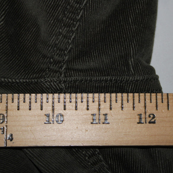 Chicos NEW $89 Sz 3 x 31 Evergreen Green Corduroy Slim Cotton Spandex Pant