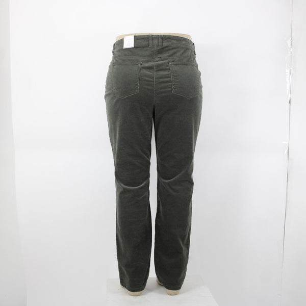 Chicos NEW $89 Sz 3 x 31 Evergreen Green Corduroy Slim Cotton Spandex Pant
