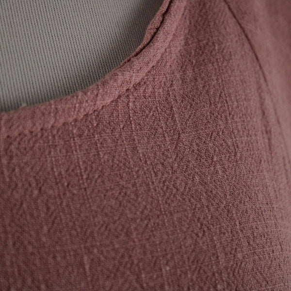 Umgee Sz S Pink Gauze Lacey Embroidered Back Insert Asymm Linen Cotton Poly Top