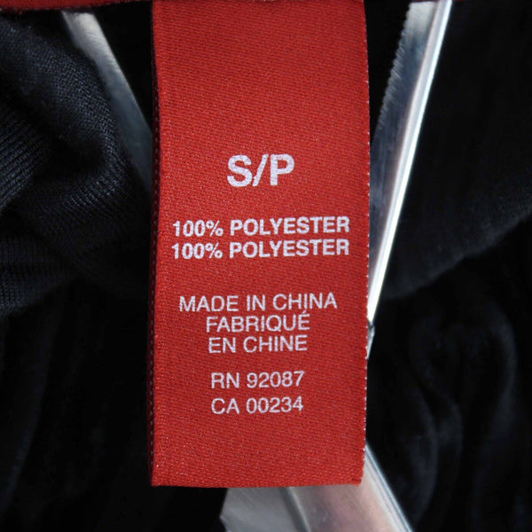 Saks Fifth Ave Sz S P X 25 Black Textured Velour Pocketed 100% Poly Flared Pant