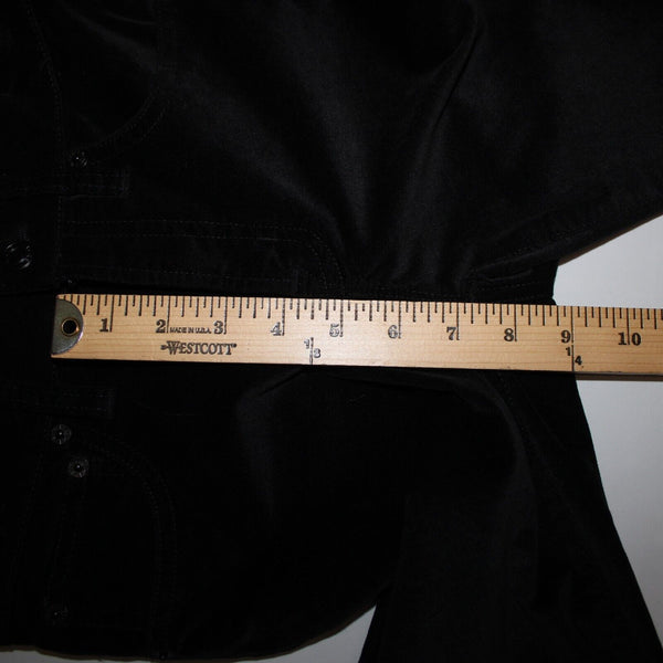 J Crew NEW $110 High Rise Toothpick Sz 24 x 28 Black Velveteen Cotton Jeans