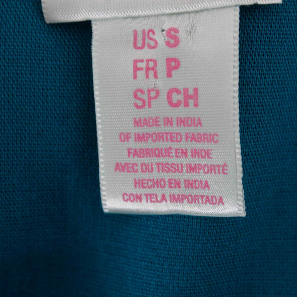 Two Hearts Maternity Sz S Green 2Pc Braided Belt 100% Rayon Woven Top