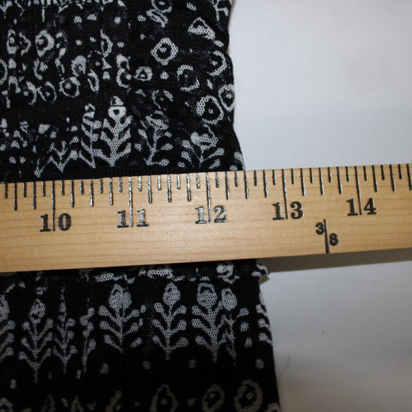 9-H15 STCL Sz XS Black White Ruffle Lined 100% Nylon Rayon Dress
