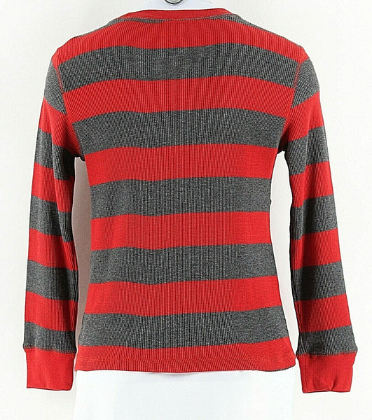 Arizona Jean Co NEW $24 Sz M 10 12 Red Gray Thermal Cotton Poly Blend Shirt