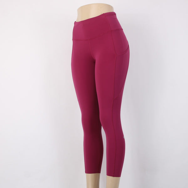 Lululemon AW Pant Sz 6 x 23 Magenta Pink Pull On Nylon Lycra Elastane AW Pant