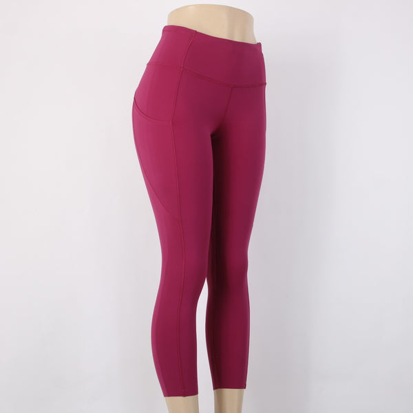 Lululemon AW Pant Sz 6 x 23 Magenta Pink Pull On Nylon Lycra Elastane AW Pant