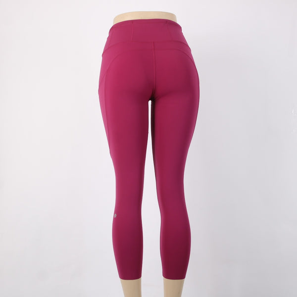 Lululemon AW Pant Sz 6 x 23 Magenta Pink Pull On Nylon Lycra Elastane AW Pant