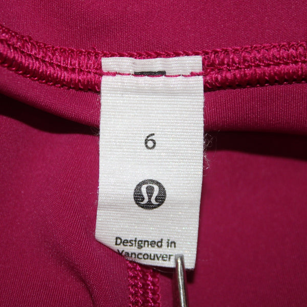Lululemon AW Pant Sz 6 x 23 Magenta Pink Pull On Nylon Lycra Elastane AW Pant