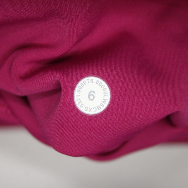 Lululemon AW Pant Sz 6 x 23 Magenta Pink Pull On Nylon Lycra Elastane AW Pant