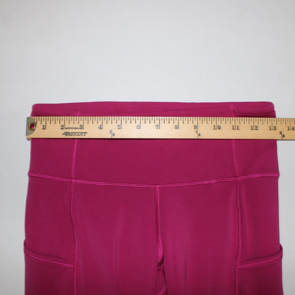 Lululemon AW Pant Sz 6 x 23 Magenta Pink Pull On Nylon Lycra Elastane AW Pant