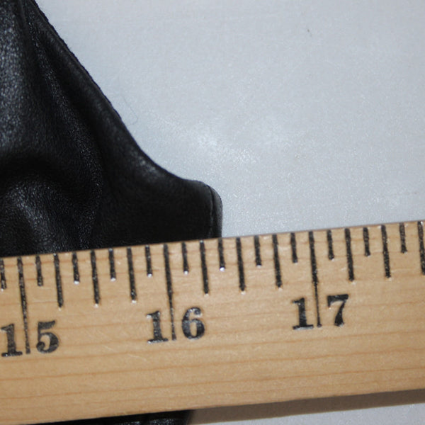 Elie Tahari Dress Sz 8 Black Sleeveless Zipper 100% Leather Poly Bodycon Dress