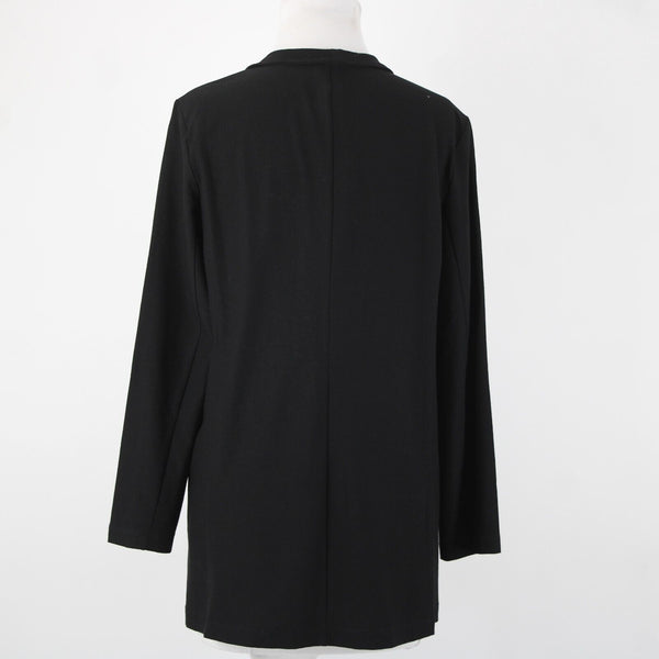 Eileen Fisher NEW $288 Petite Sz PM Black Collared Pockets Viscose Nylon Jacket