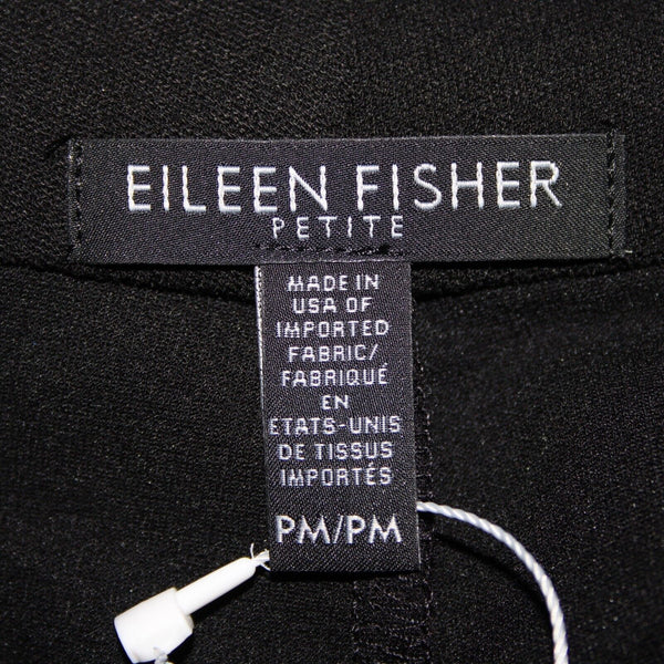 Eileen Fisher NEW $288 Petite Sz PM Black Collared Pockets Viscose Nylon Jacket