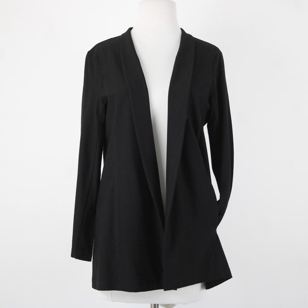 Eileen Fisher NEW $288 Petite Sz PM Black Collared Pockets Viscose Nylon Jacket