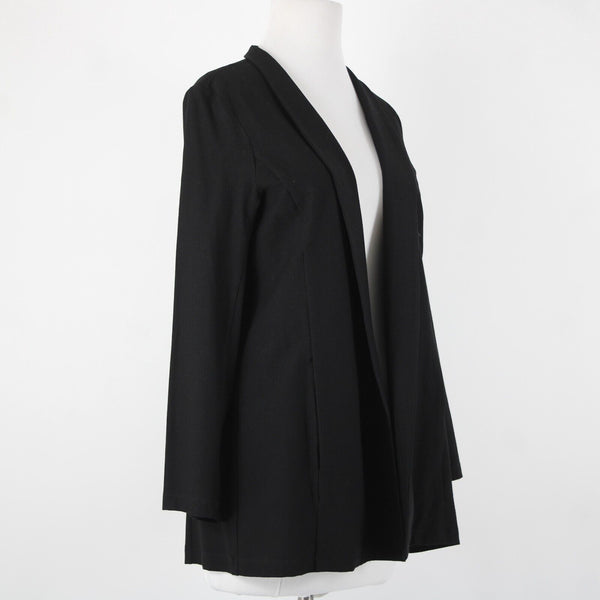 Eileen Fisher NEW $288 Petite Sz PM Black Collared Pockets Viscose Nylon Jacket