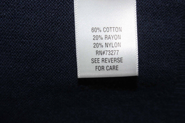 Apt.9 Sz S Navy Beaded Neckline 3/4 Sleeve Cotton Rayon Knit Nylon Top