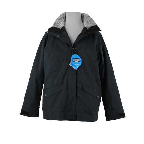 Columbia NEW $270 Sleet To Street Sz 2x Drk Grey Black 100% Poly Nylon Jacket